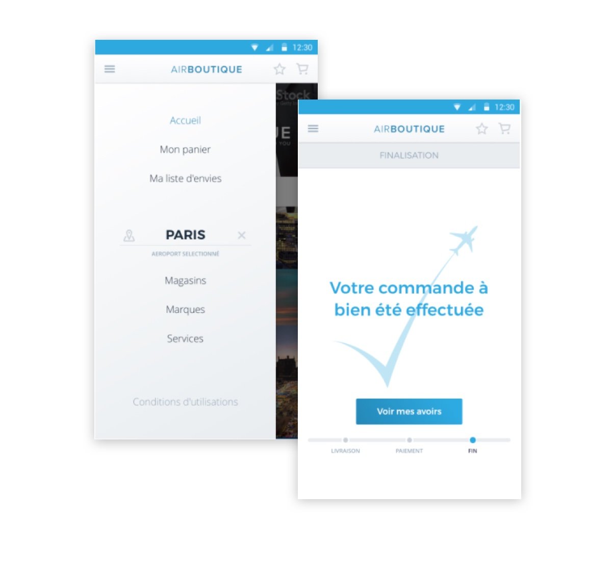Maquettes application mobile - Synbioz