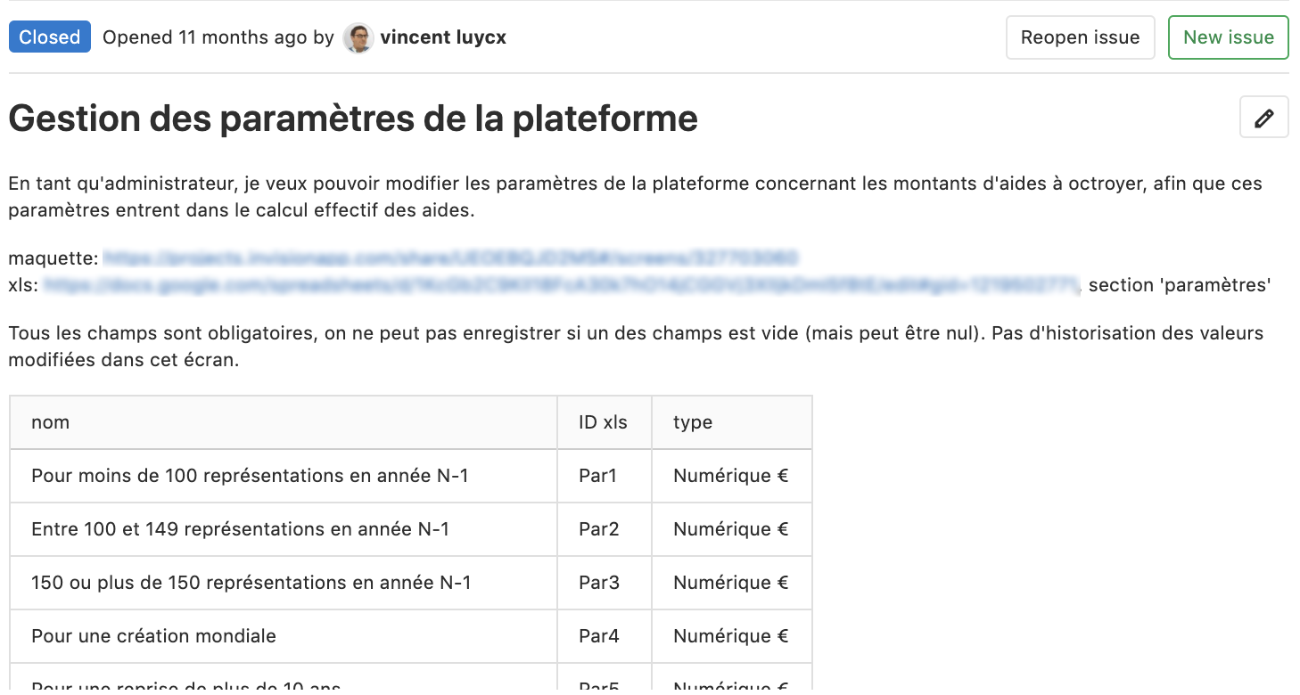 Exemple de user story